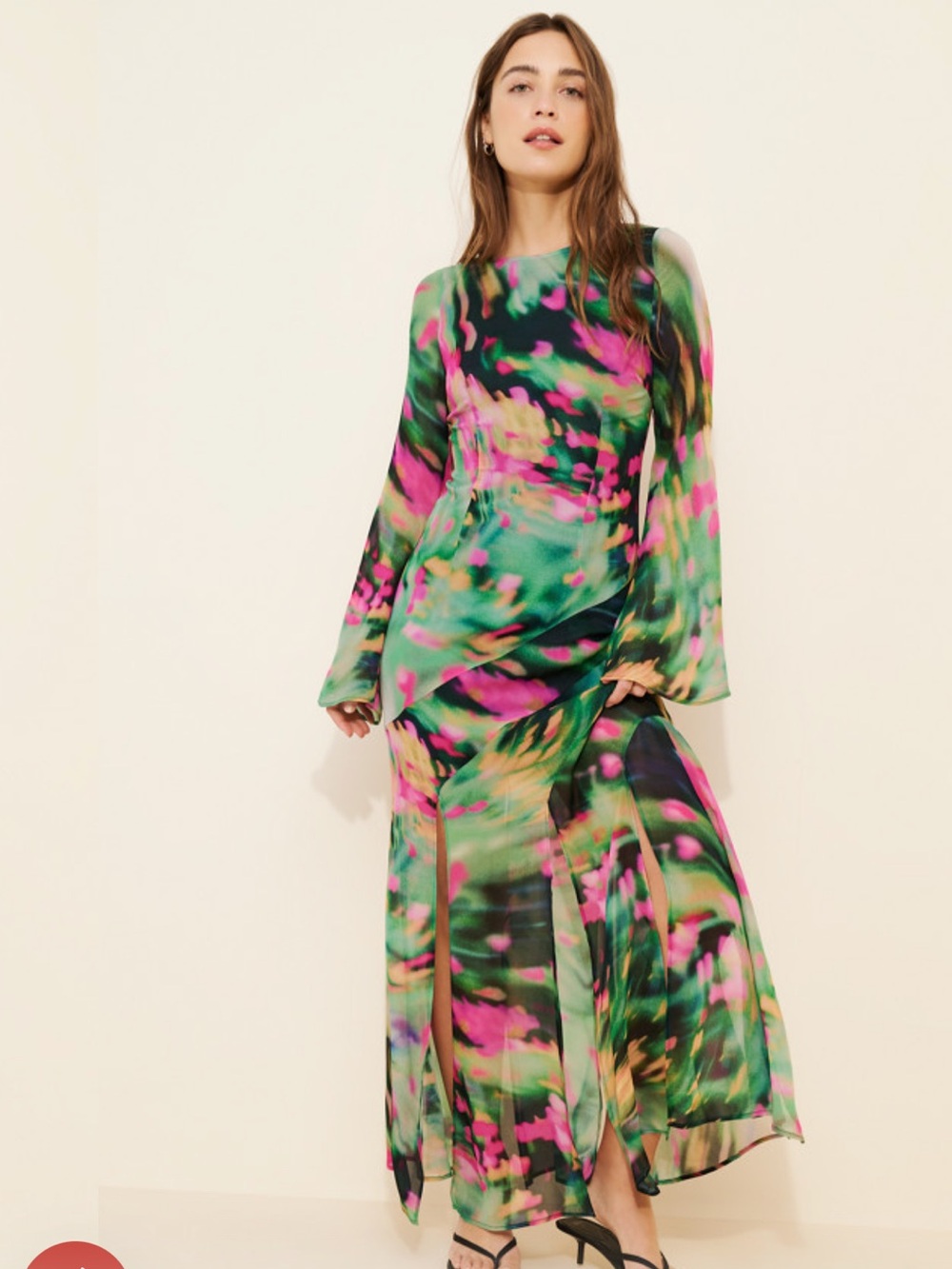 The Wolf Gang Giselle Bell Sleeve Maxi Dress